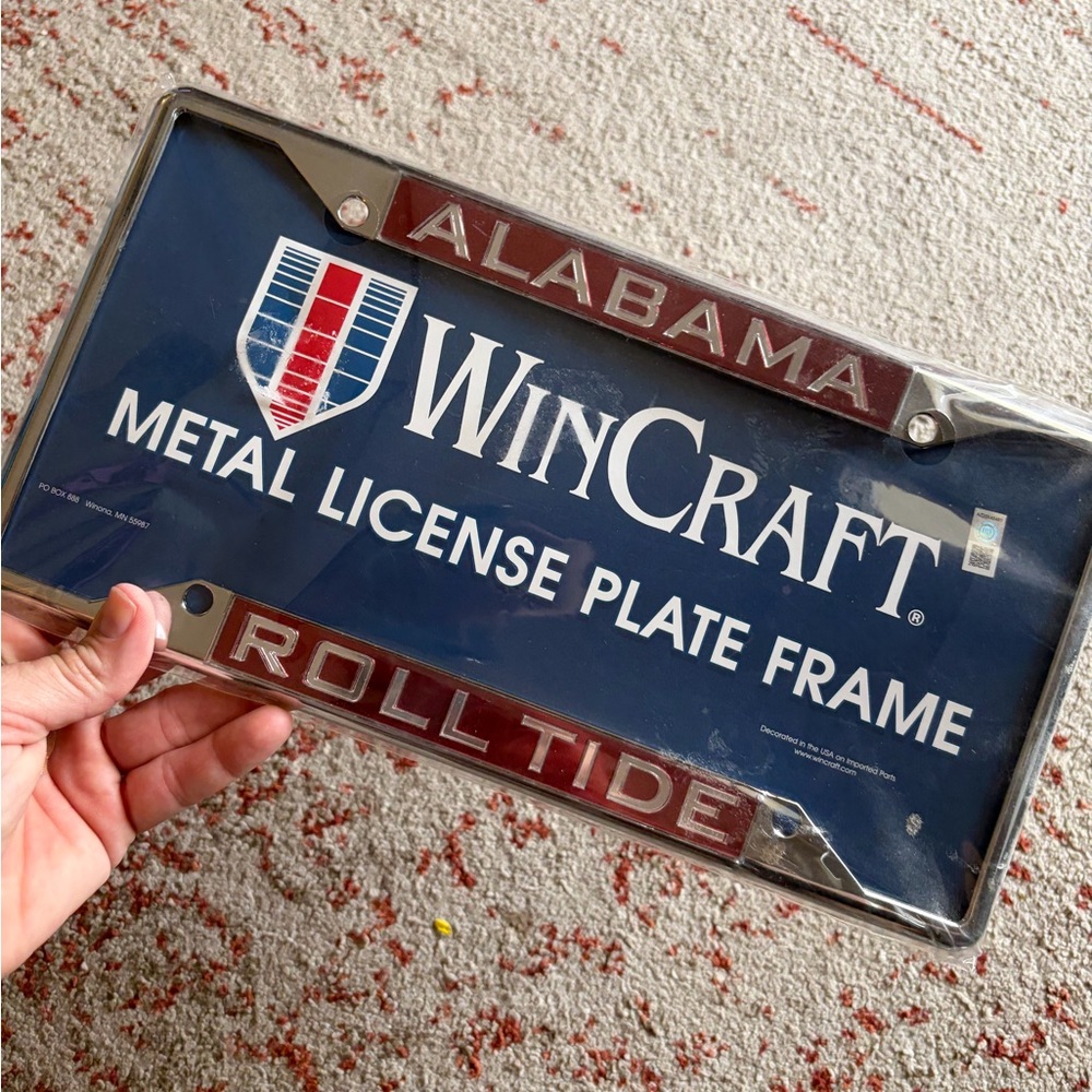Wincraft Alabama Blue and Red License Plate Frame - Picture 3 of 4